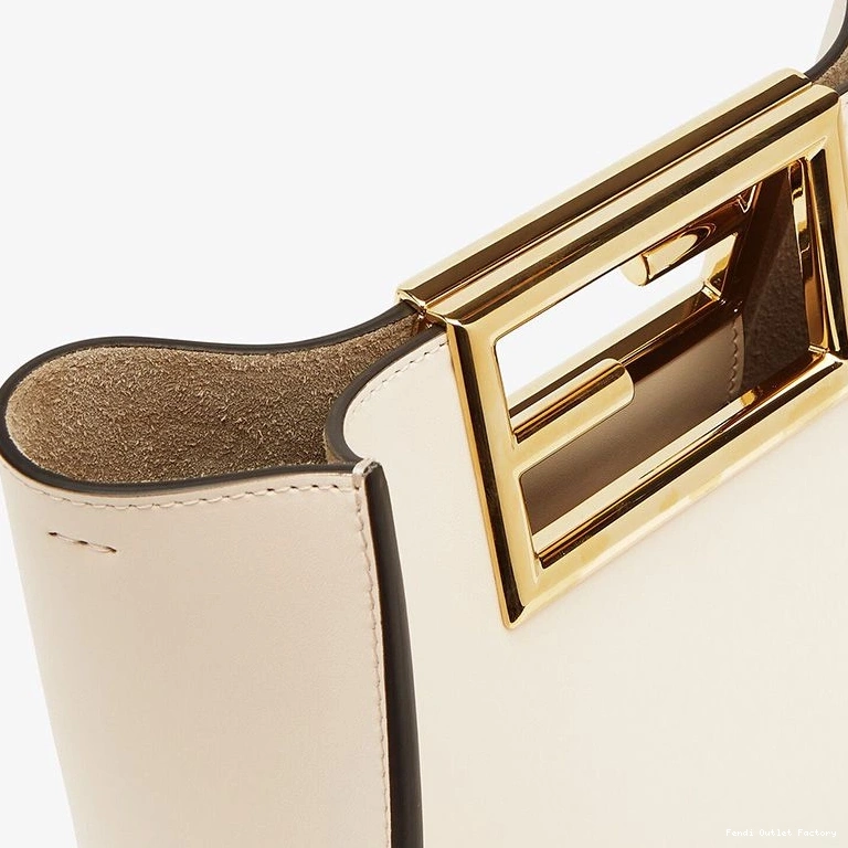Affordable HOT In Way Calf Fendi Bag White Leather Small 0717